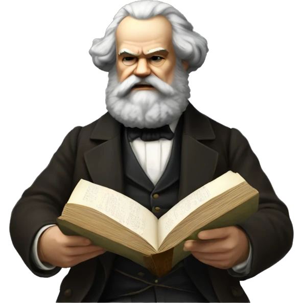 karl marx reading emoji