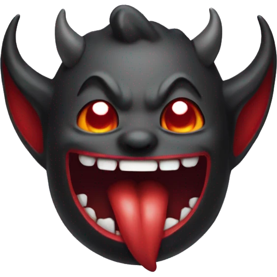 DEVIL EMOJI WITH TONGUE OUT emoji