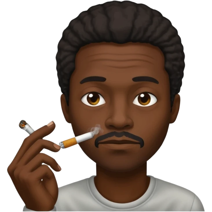 black man doing crack emoji