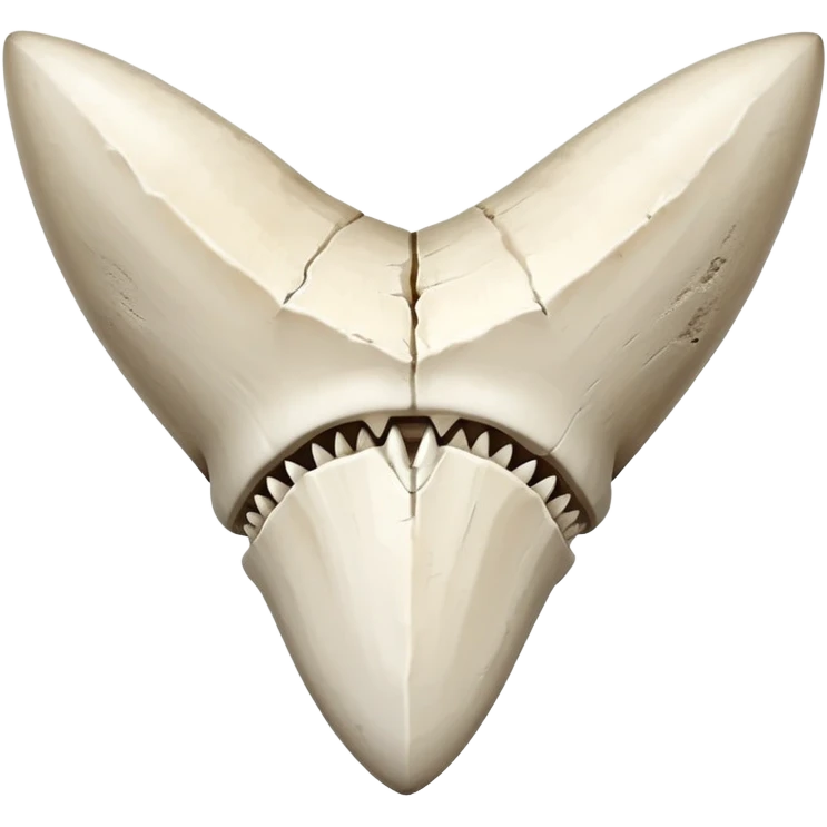 Realistic Shark tooth bone fossil emoji