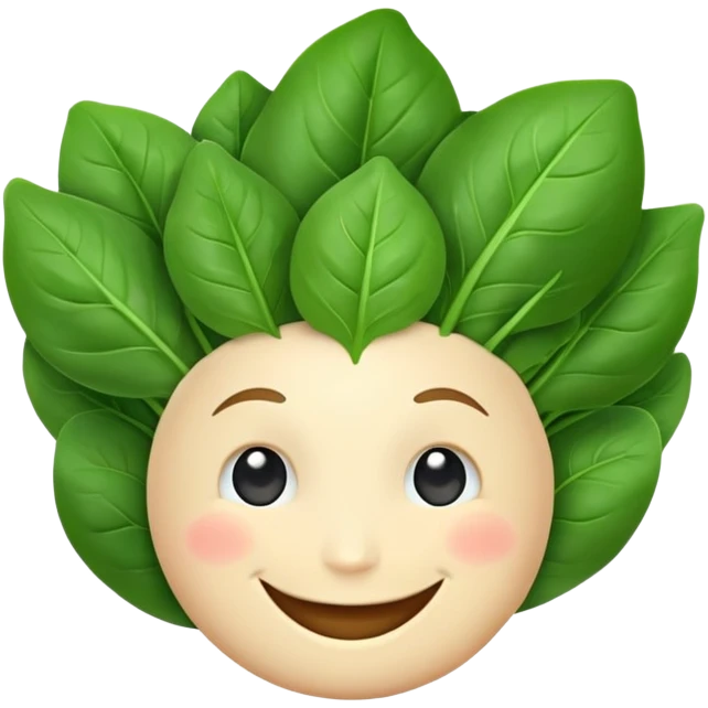 Spinach smiling emoji
