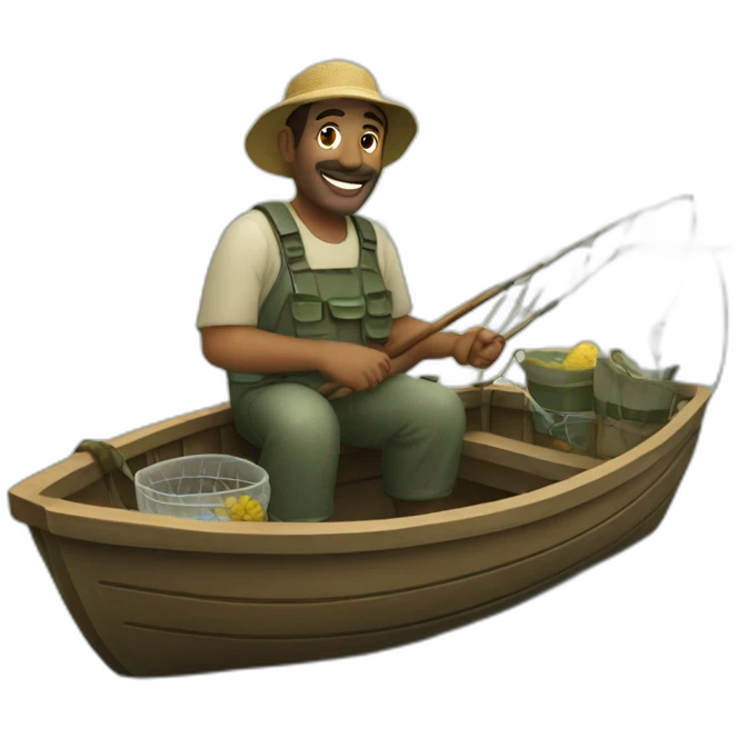 fisherman-with-smile emoji