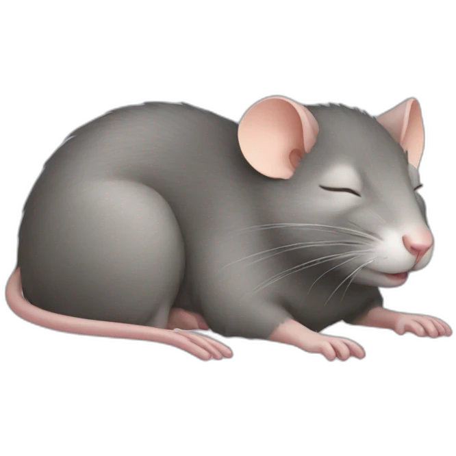 Sleeping rat emoji
