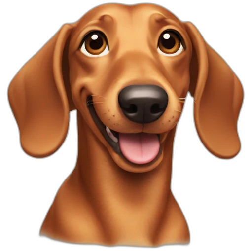 Happy daschund emoji