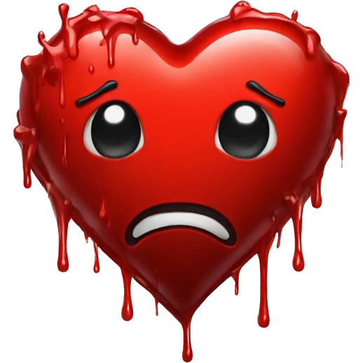 bleeding red heart emoji