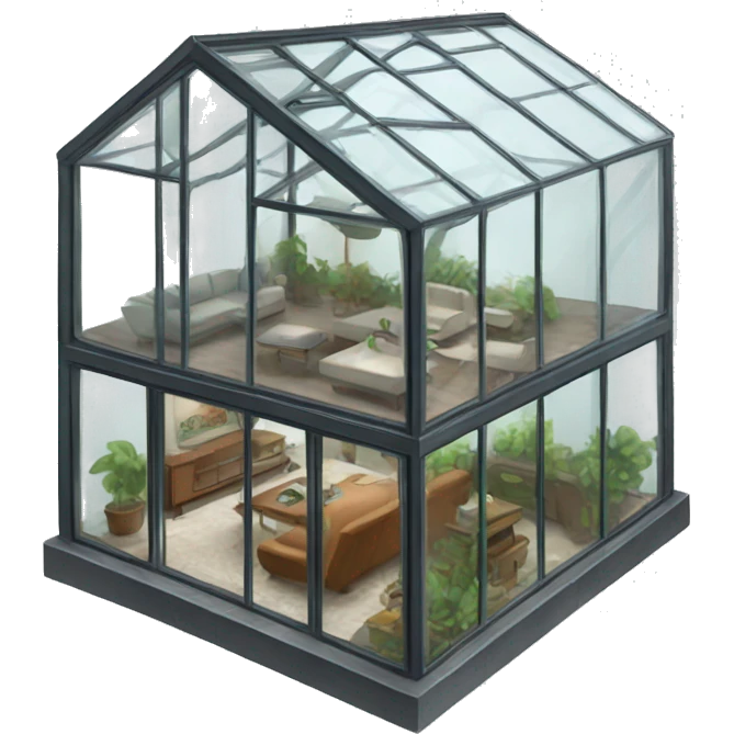 glass house small emoji