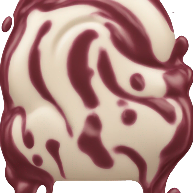 realistic ice cream burgundy color emoji