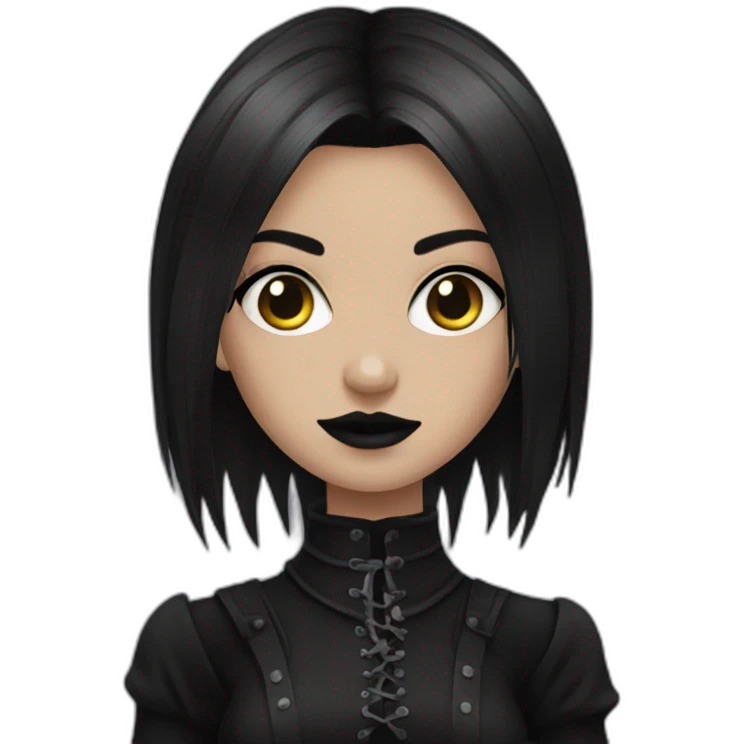Goth girl emoji