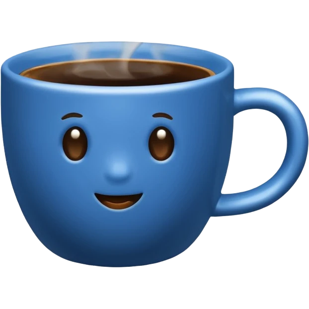 hot blue coffe cup emoji
