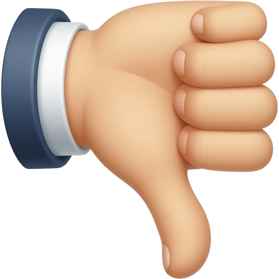 a  thumbs down like thumb be down emoji