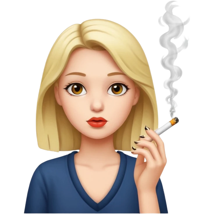A girl smoking  emoji