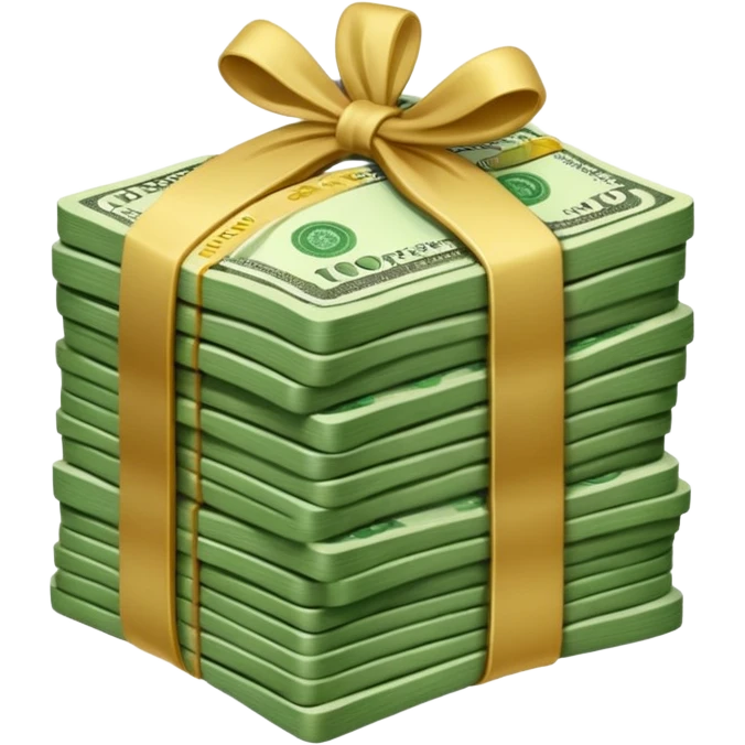 a wad of money without a bow emoji