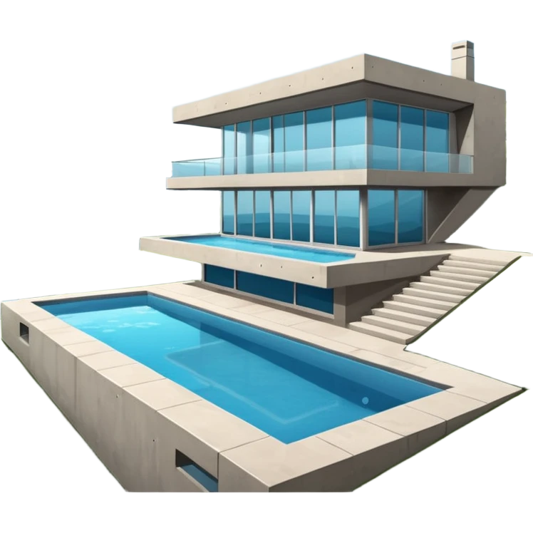 modern house on the hill, with a pool ON THE HILL WITH VIEW AT THE CITY emoji