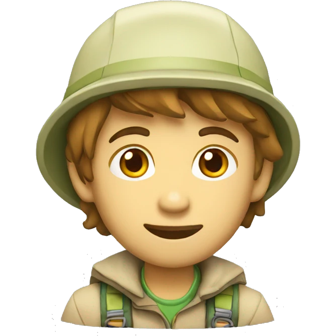 Climbing scout relief side profile style of emoji emoji