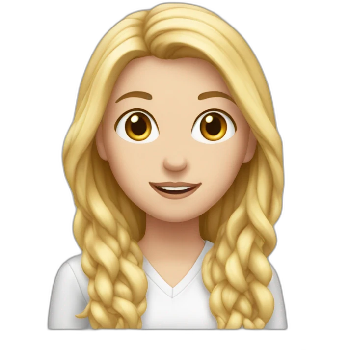 The white girl comes out the door. emoji