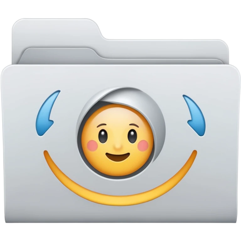 white and gray folder empty emoji