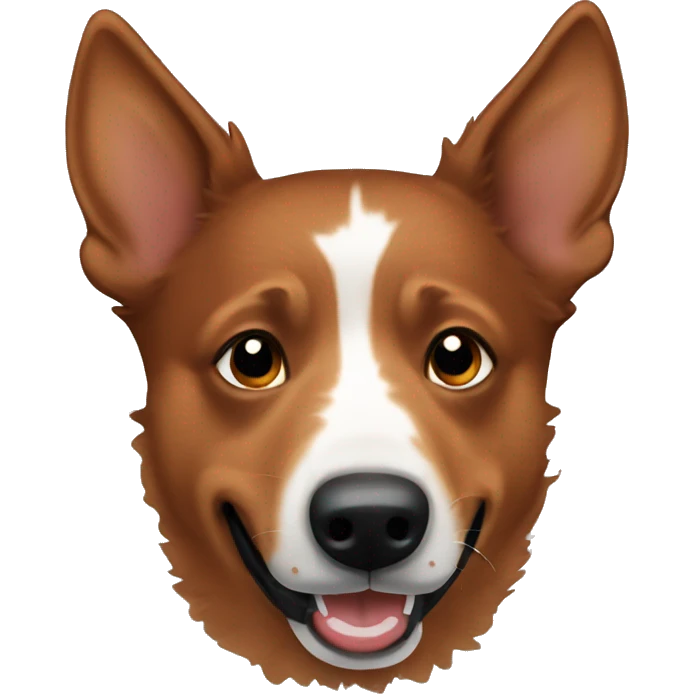 Red Australian heeler emoticons emoji