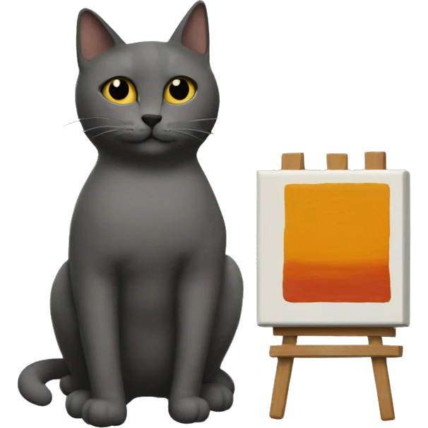 A cat painting a picture by Rothko   emoji