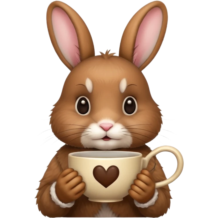 rabbit with tea emoji