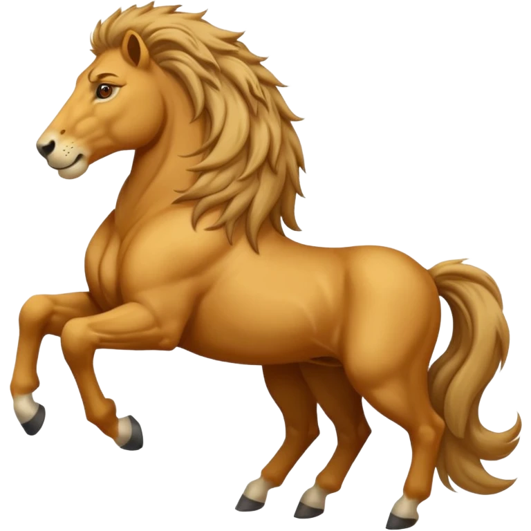 Create horse with head of the lion emoji