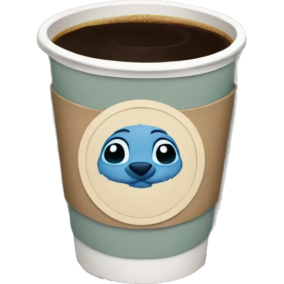 Stitch Starbucks coffee emoji