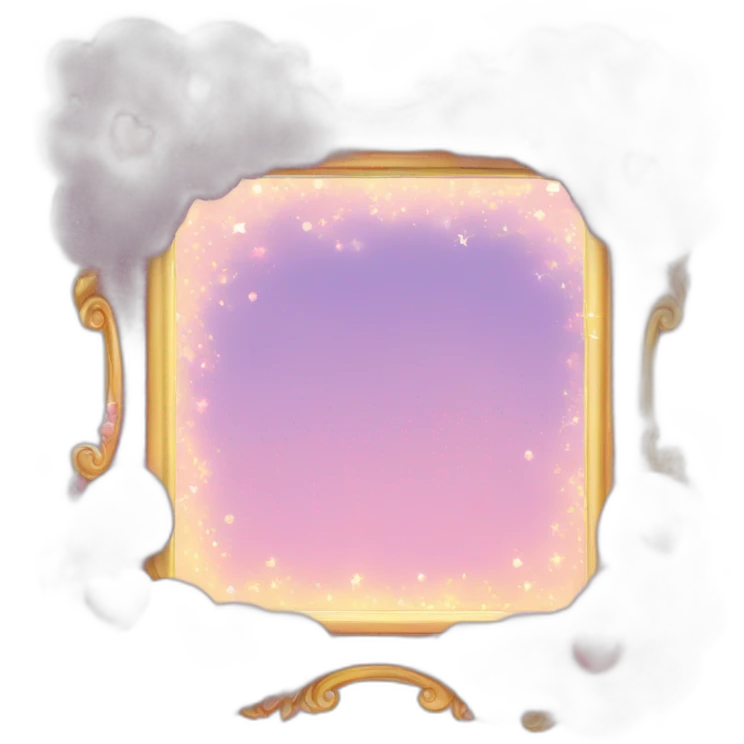 dreamland picture frame with sparkles emoji