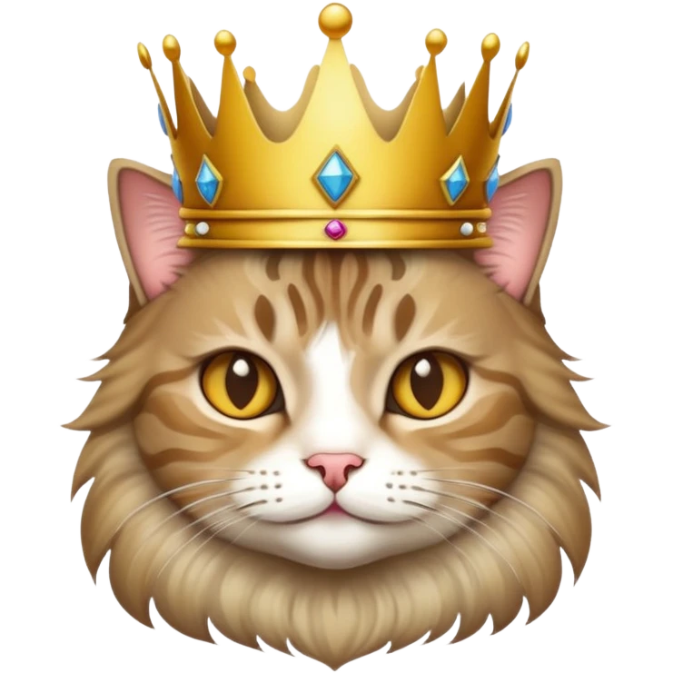 Cat with crown emoji