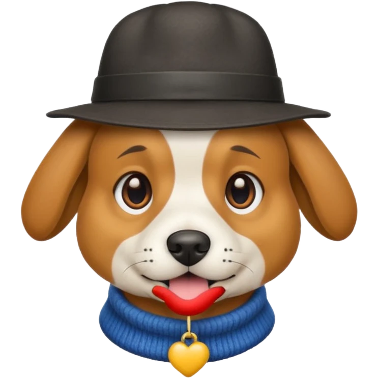 Dog with a hat on emoji