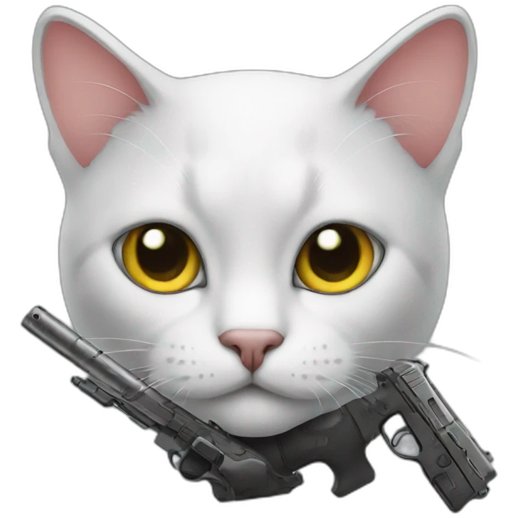 cat with gun emoji
