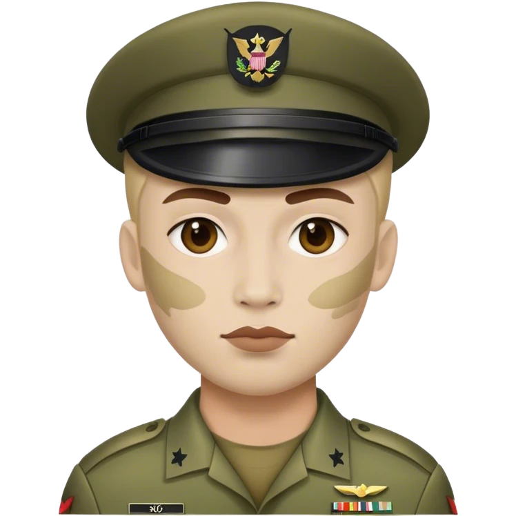 painted face army man emoji