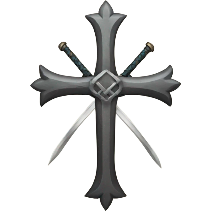 Cross made from swords emoji