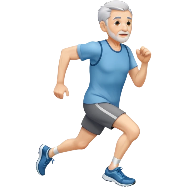 elderly person running emoji