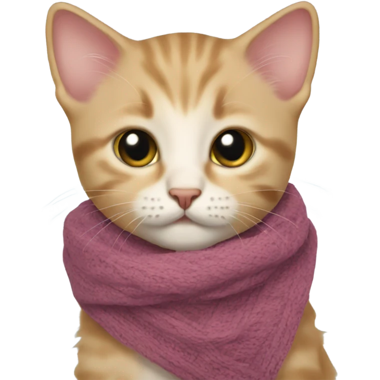 Kitten wearing a scarf emoji