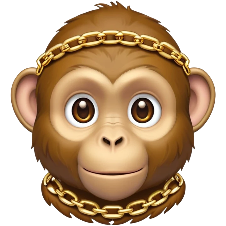 Monkey with gold chain emoji