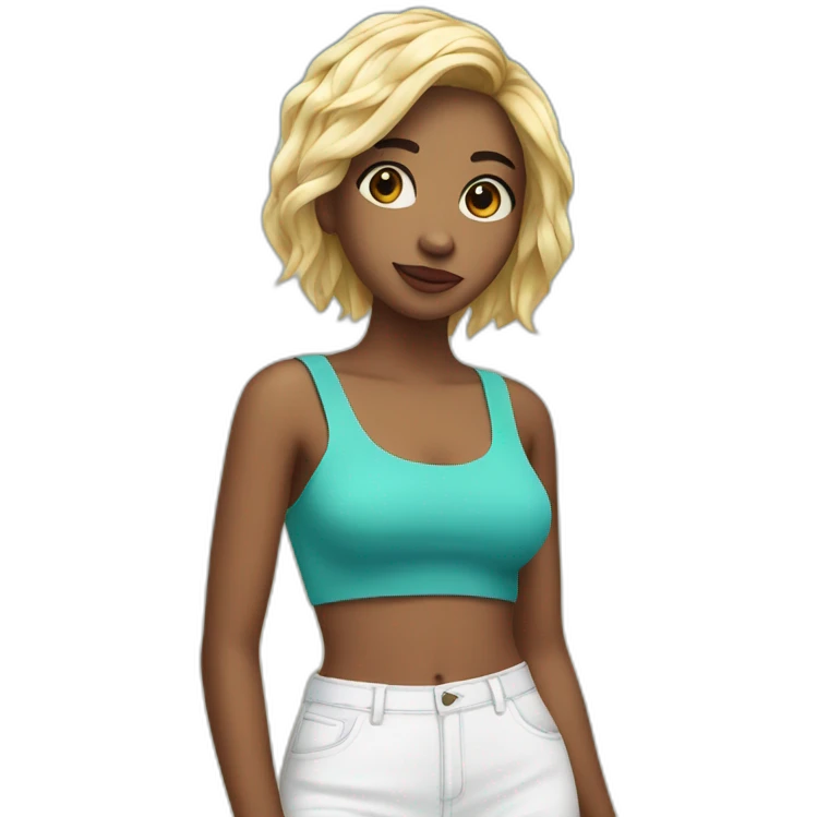 Fish whit a crop top emoji