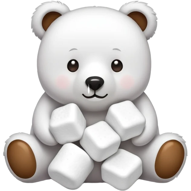 Bear-shaped marshmallows emoji