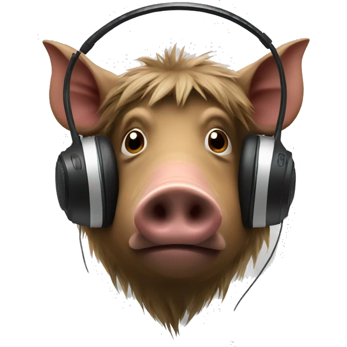 boar in headphones emoji