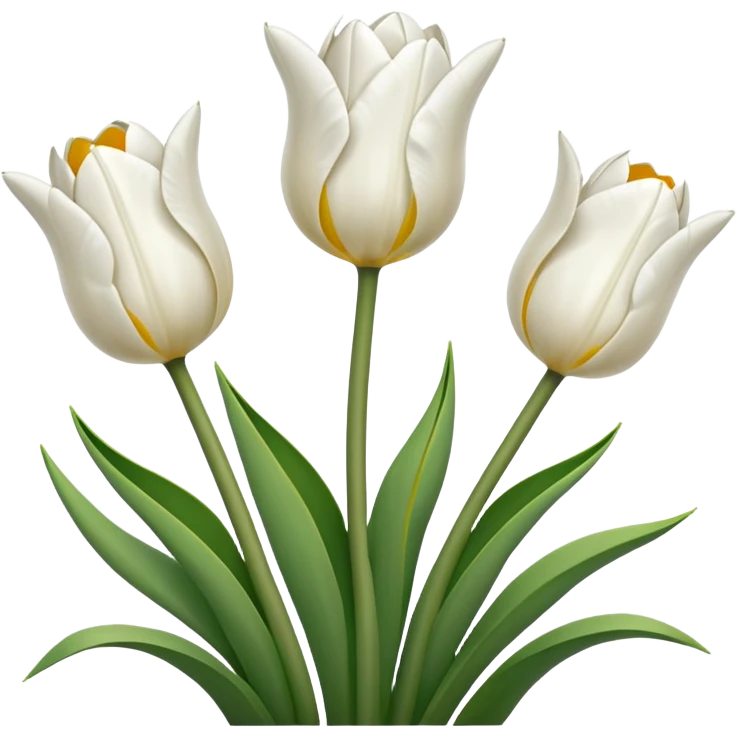 White tulips emoji