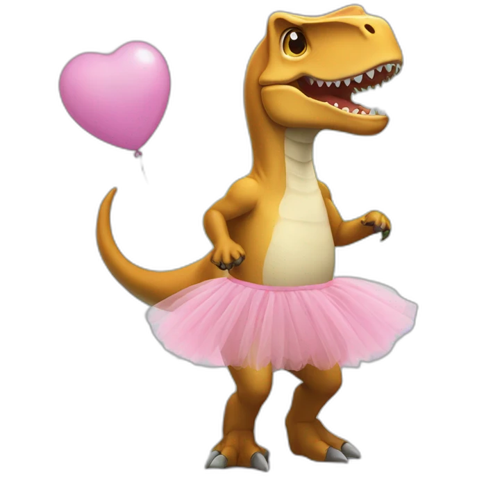 T-Rex en tutu emoji