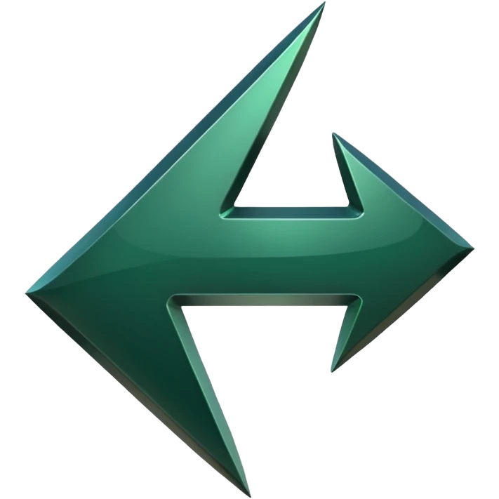 
dark green curved thick sharp arrow down emoji