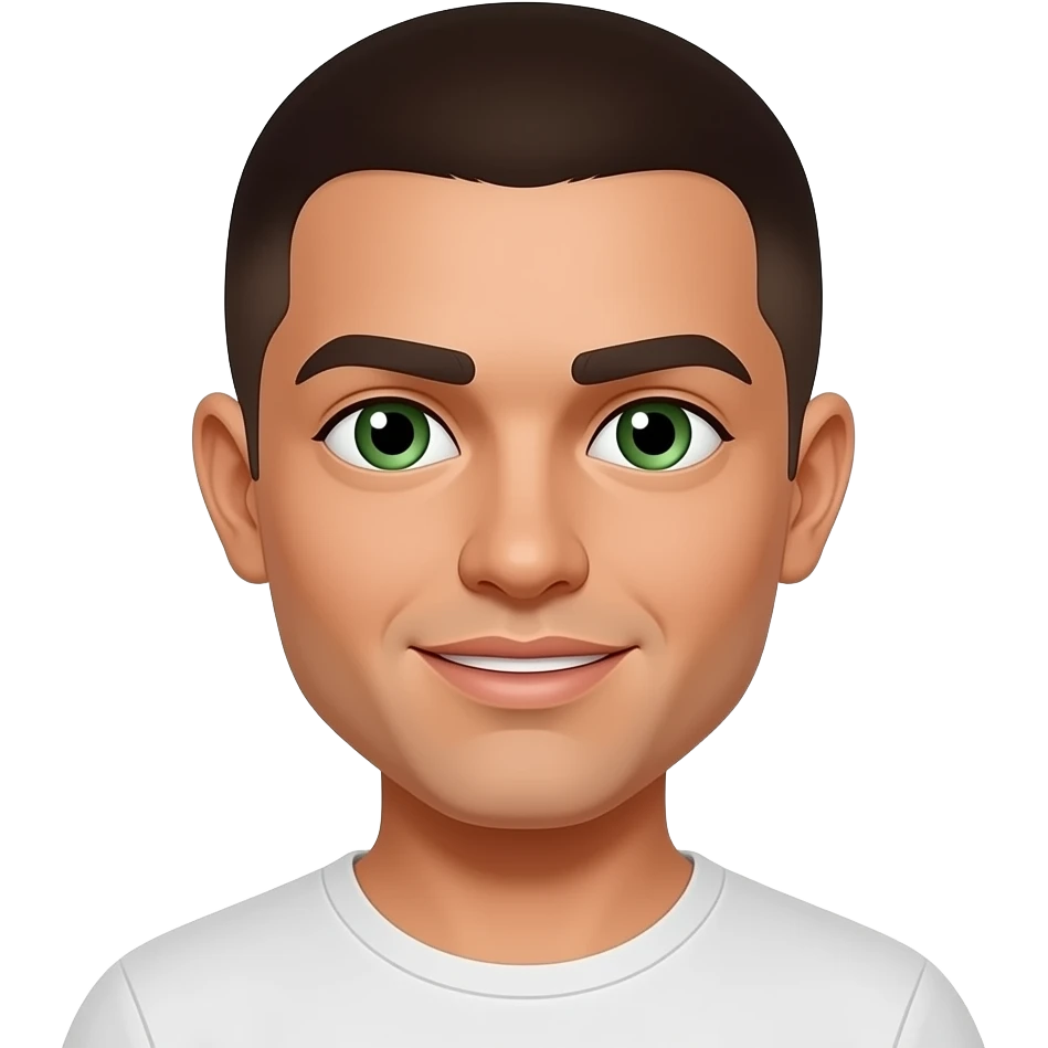 eys color green ethnicity mexican brown hair bowl cut age 20 years old emoji