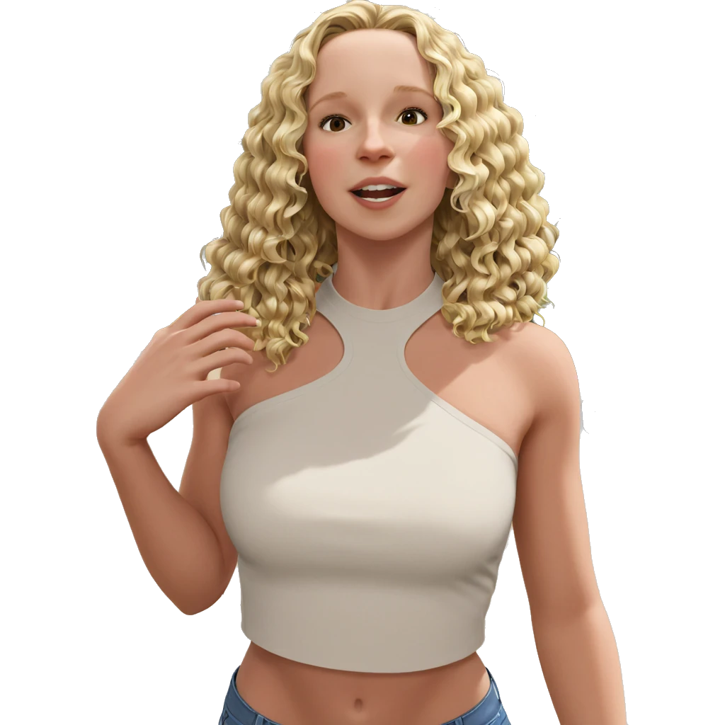 blonde girl outdoors album cover emoji