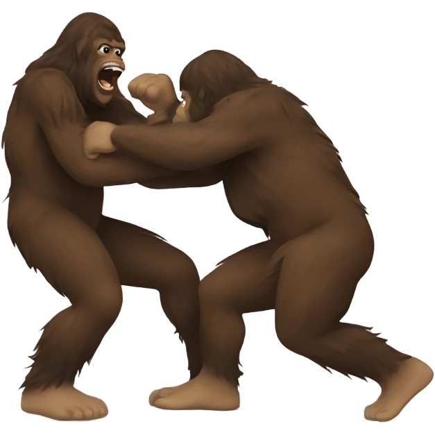 Sasquatch wrestling emoji