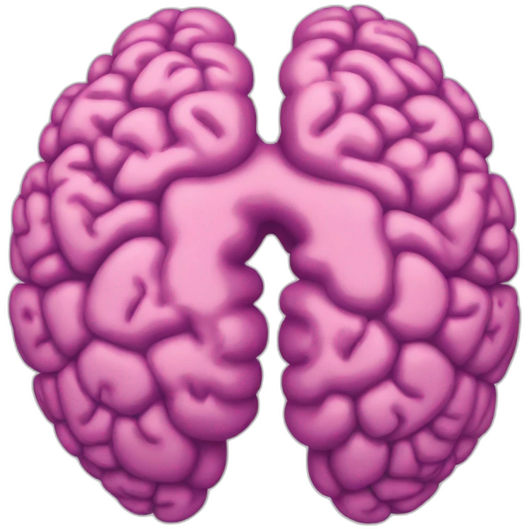 Heart like brain emoji