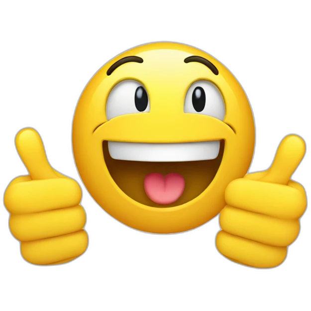 smiley with thumbs up emoji