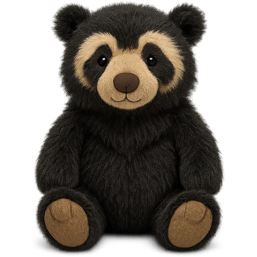 jellycat stuffed plush andean spectacled bear emoji