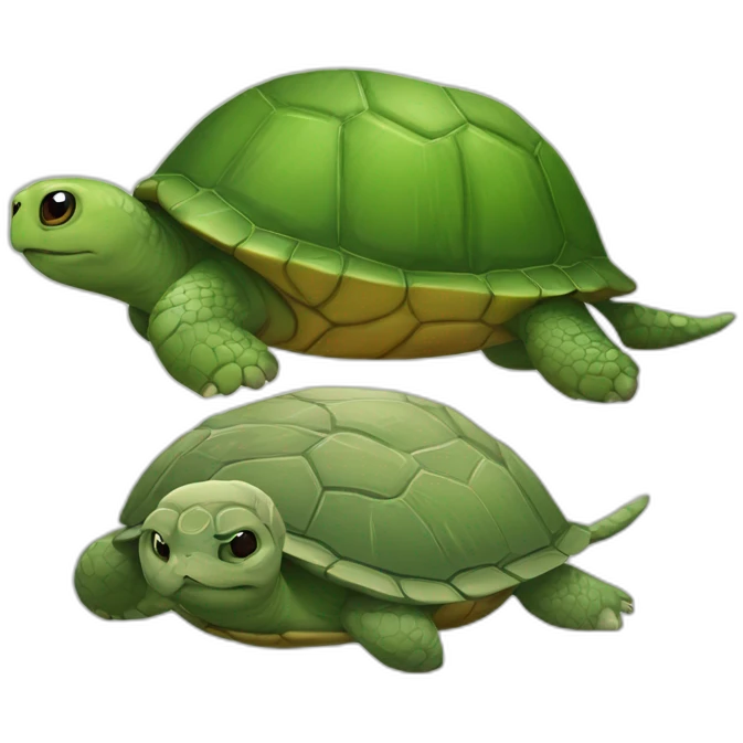 une tortue avec un chat emoji