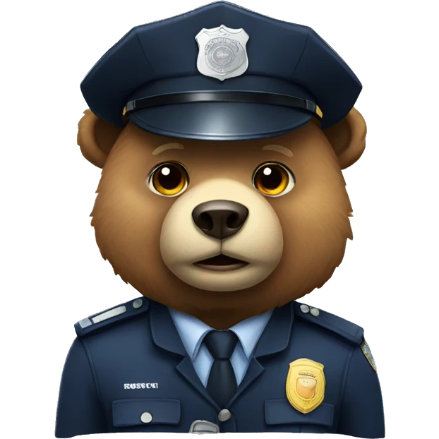 bear in police uniform emoji