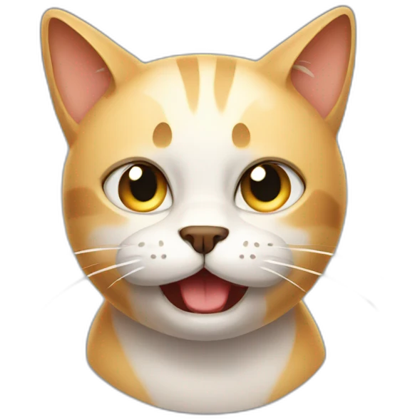 sweating cat emoji