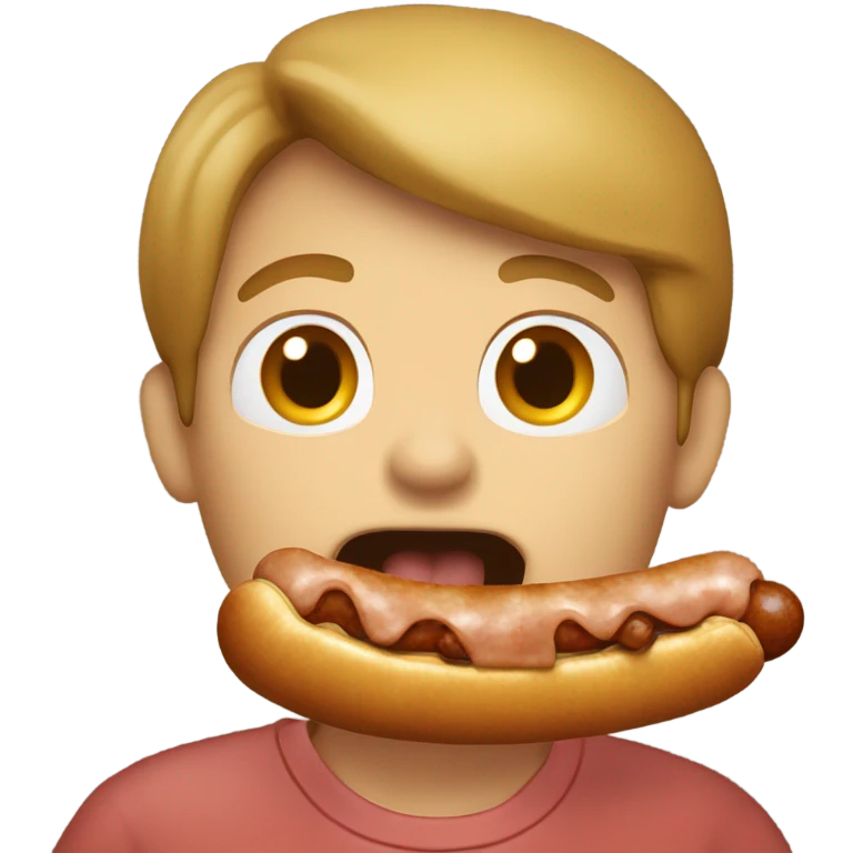 Sausage being eaten  emoji